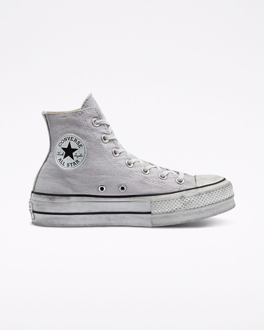 Sapatos Plataforma Converse Chuck Taylor All Star Lift Smoked Lona Cano Alto Masculino Cinzentas | PT C049017